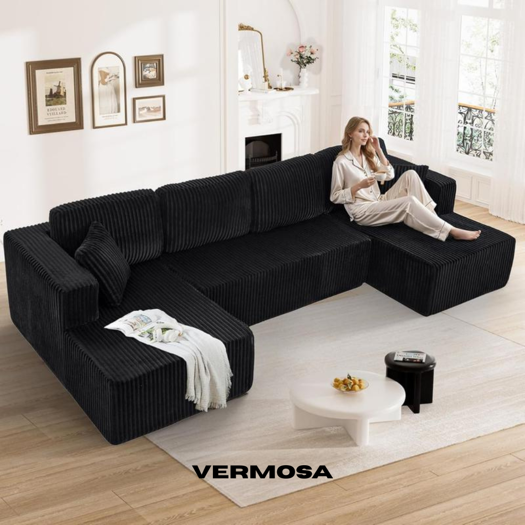 Vermosa - Boneless U-Shape Corduroy Couch