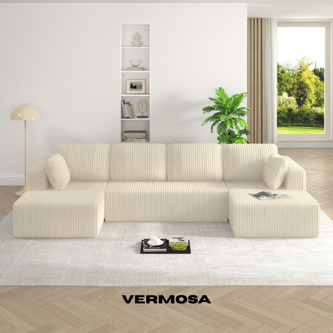 Vermosa - Boneless U-Shape Corduroy Couch