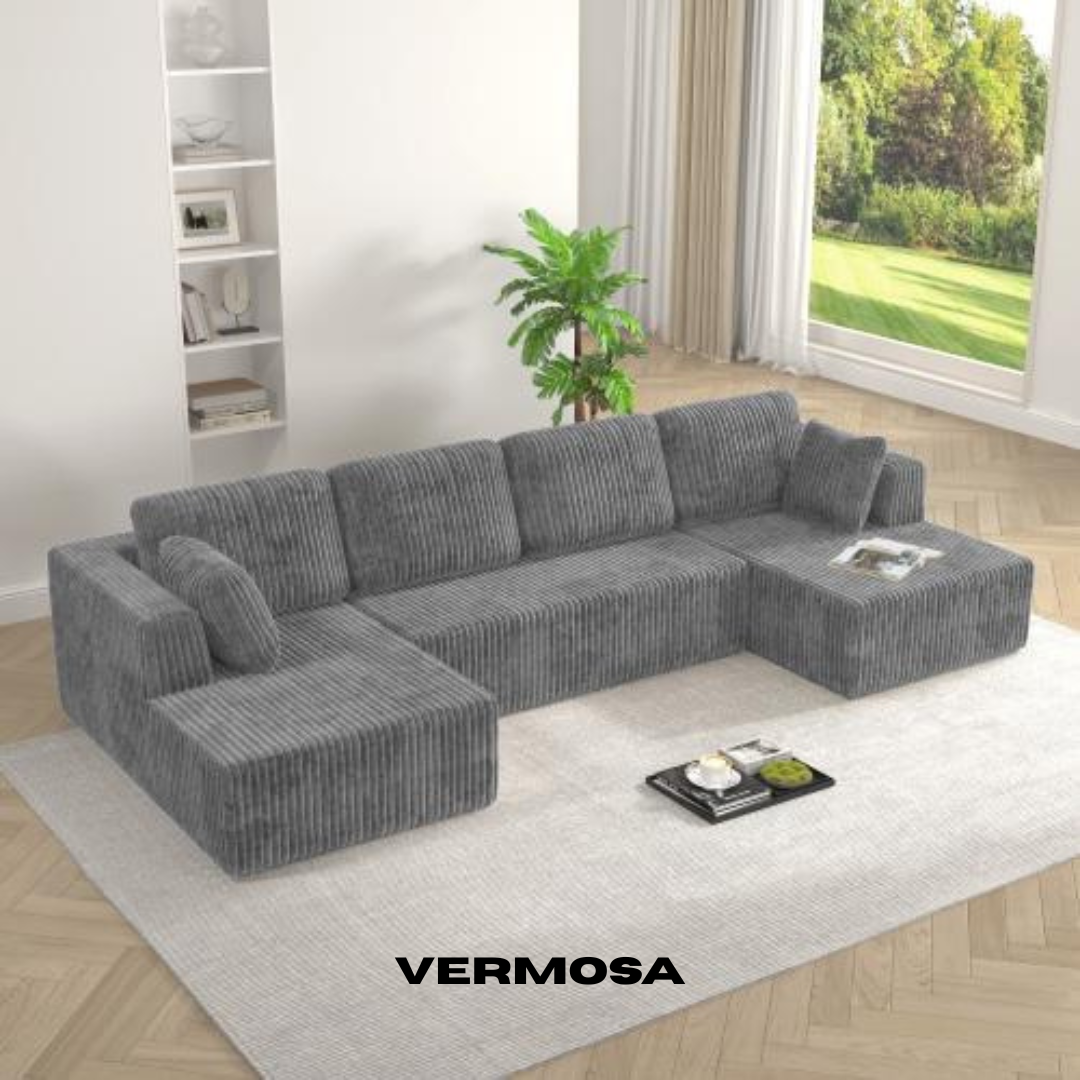 Vermosa - Boneless U-Shape Corduroy Couch