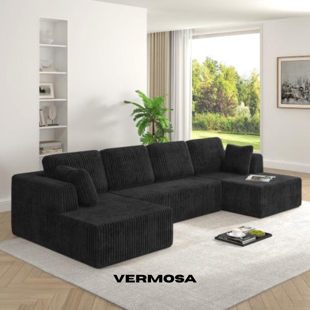 Vermosa - Boneless U-Shape Corduroy Couch
