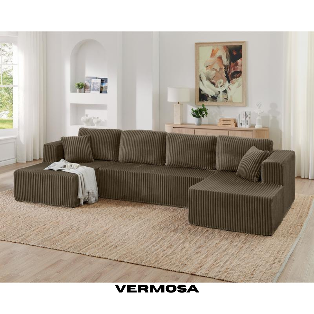 Vermosa - Boneless U-Shape Corduroy Couch